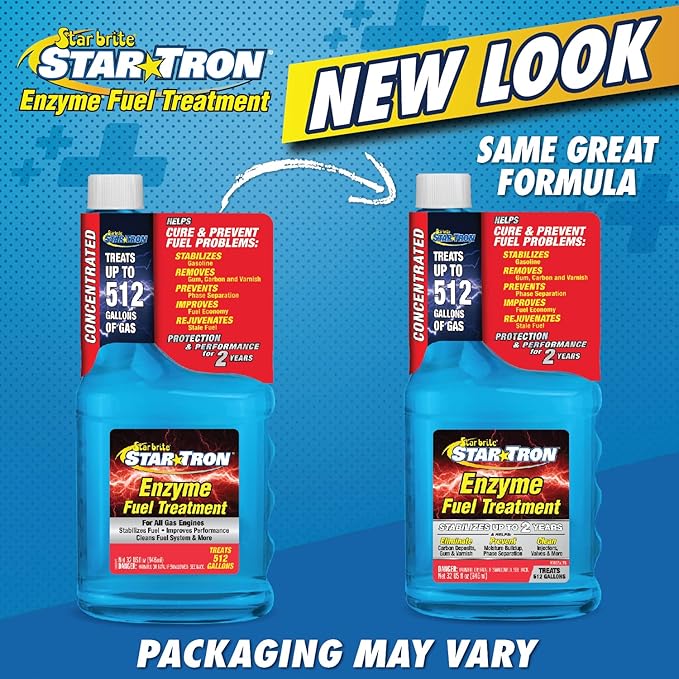STAR BRITE Star Tron Enzyme Fuel Treatment - Concentrated Gasoline Formula - 1 oz. Treats 16 Gallons - 32 OZ (093032)