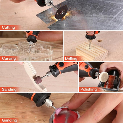 ValueMax Power Rotary Tool Kit, 1.2-Amp Variable Speed Corded Rotary Tool with 120 Pcs Accessories for Crafting, Including Carving, Engraving, Sanding, Polishing, Cutting tools and Carrying Bag