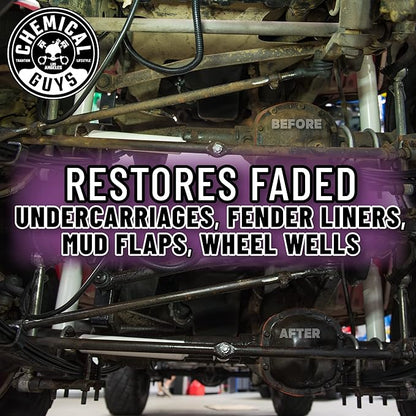 Chemical Guys TVD_104_1602 Bare Bones Premium Dark Shine Spray for Undercarriage, Tires and Trim, Safe for Cars, Trucks, Motorcycles, RVs & More,16 fl oz (4 Pack)