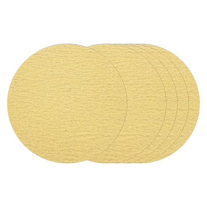Kozelo 25 Pcs Sanding Discs 8 Inch 80 Grit Hook and Loop Random Orbital Sandpapers Suitable for Drywall Sander Wood Metal Furniture, Yellow