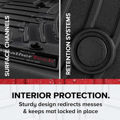 WeatherTech Custom Fit FloorLiners for Honda CR-V, CR-V Hybrid, 1st Row (4411101), Black
