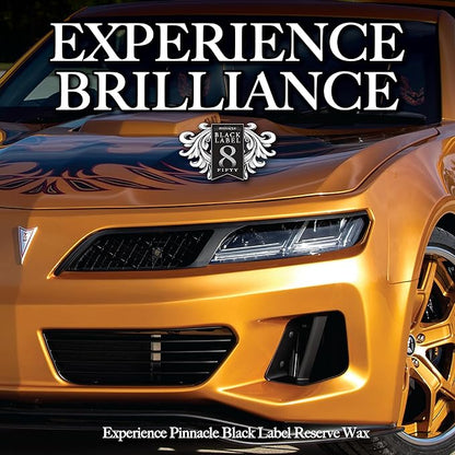 Pinnacle Black Label Reserve Wax | Premium Brazilian Carnauba Wax for Deep Gloss & Shine | Long-Lasting Protection for Paint & Clear Coats | Easy Application & Smooth Finish | PBL-650-FBA