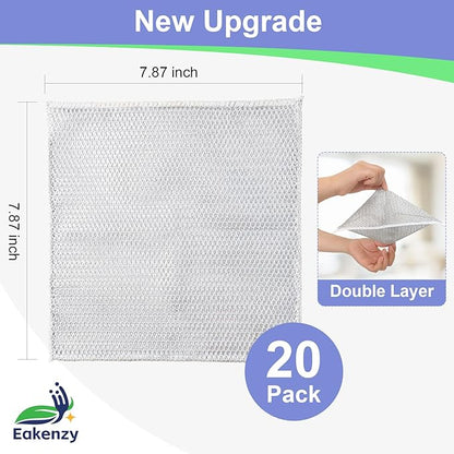 Eakenzy Non Scratch Wire Dishcloth, Multipurpose Wire Dishwashing Rag for Wet and Dry, Steel Cloth for Washing Dishes, Rust Removal Cleaning Cloth Kitchen, No Odor, Double Layer, 20 Pack