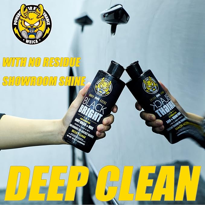 Black Car Shampoo - Deep Gloss Enhancer for Dark Vehicles, pH Safe for PPF/Ceramic Coated Surfaces, 16.9 fl oz