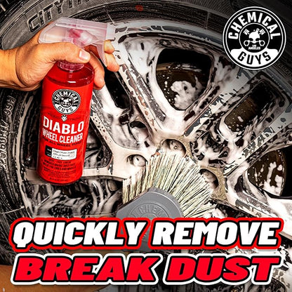 Chemical Guys Car Washing Kit - Mr. Pink Car Wash Soap, Diablo Wheel Cleaner, Wash Bucket with Dirt Trap and Lid, Wash Mitt, Detailing Brushes, Microfiber Towel, 11-Piece
