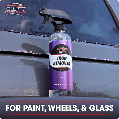 Swift Iron Remover & Wheel Cleaner (1 Gallon) – Remove Brake Dust, Iron Oxide & Stuck-On Dirt & Debris from Paint & Wheels | Effective Formula for Decon Car Wash | Preps Paint for Wax Coatings