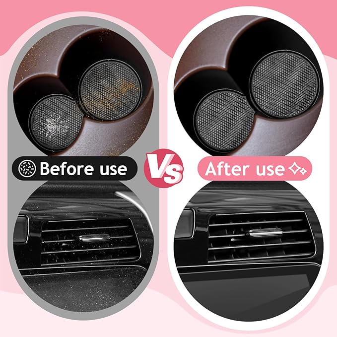 TeSabMi Car Cleaning Gel Car Cleaning Putty Car Putty Car Interior Cleaner Car Slime Car Detailing Kit Car Accessories Valentines Day Gifts for Him Her Men Women Stocking Stuffers Pink