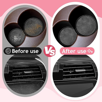 TeSabMi Car Cleaning Gel Car Cleaning Putty Car Putty Car Interior Cleaner Car Slime Car Detailing Kit Car Accessories Valentines Day Gifts for Him Her Men Women Stocking Stuffers Pink