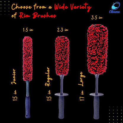 Premium Microfiber Wheel Brush | Soft Non-Metallic Rim Cleaner & Wheel Brush | 15 Inch Long Regular Size