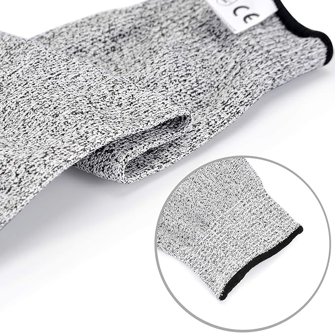 Cut Resistant Sleeves Level 5,18 inch Long Breathable Soft Cut Proof Flexible Arm Protectors for Thin Skin and Bruising,Protective Safety Arm Sleeve with Thumb Hole for Garden fixing Repair Work