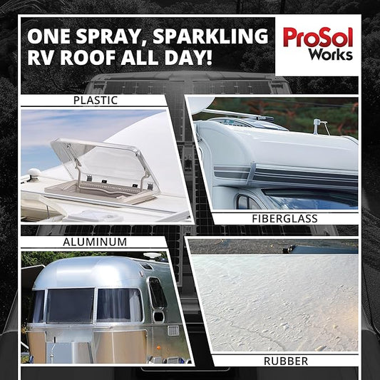 Bug Splat N' All RV Roof Cleaner 32 fl oz - RV Roof Cleaning Spray for Oxidation, Tree Sap, Bird Droppings, Black Streaks, Tough Stains & More - RV Wash for a Spotless Shine - Safe on All Surfaces