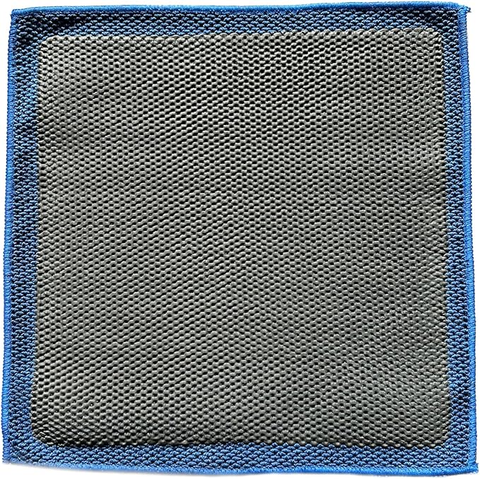 Dialed Clay Towel - Mesh 3.0 Design - Surface Prep for Waxing, Polishing and Sealant - Fine Grade - 12"" x 12"", Regular, Marina Blue
