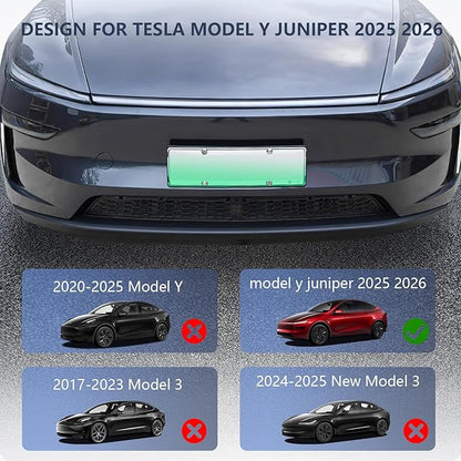 SHINELINERS Grille Mesh Insert for Tesla Model Y Juniper 2025 2026, Matte Black Front Air Vent Cover, Insect Protection(Only for Premium)