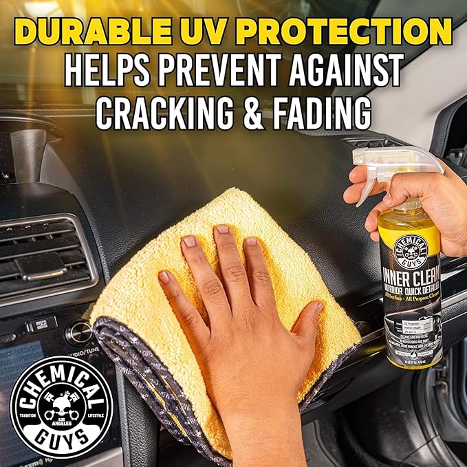 Chemical Guys InnerClean Quick Detailer with Pineapple Scent, High Performance Interior and Dashboard Cleaner, Dust Repellent, Easy to Use Non Greasy Formula, 32 fl oz