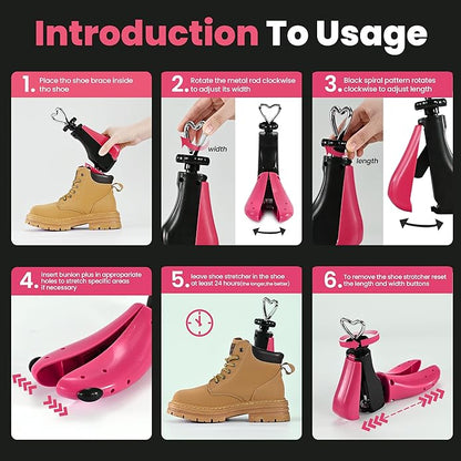 WANNUOQI Shoe Stretcher For Women Men,Boot Stretcher Women Men,Shoe Expander Widener Stretch Length Width