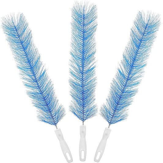 3 Pcs Bendable Fan Cleaning Brush Reusable Microfiber Washable Fan Cleaner Duster for Ceiling Fan Blades Air Conditioning Home Vents Shutters Car Interior (Blue)