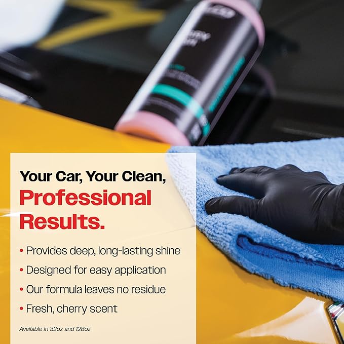 Malco Cherry Flash Automotive Liquid Paste Wax – Protect & Shine Your Vehicle/Easiest Way to Hand Wax Your Car/Lasting Gloss & Protection For Cars, Trucks, Boats and Motorcycles / 32 Oz. (124832)