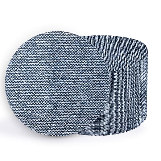 5 Inch 50 PCS Premium Ceramic Mesh Sanding Discs 80 Grit, Dust Free Hook and Loop Round Anti-Clogging Sandpaper Disc for Random Orbital Sander