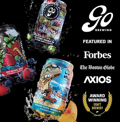 Go Brewing - Jab Jab Grapefruit IPA - Non-Alcoholic Craft Beer - Full-Bodied, Low-Calorie Brew - Tart, Hoppy, Grapefruit Flavor Profile - Classic Ingredients - Ideal for Any Occasion (12 Oz, 12 Cans)