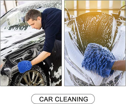 5 Pieces Car Wash Mitts Chenille Microfiber Double Sided Scratch-Free Wash Mitt