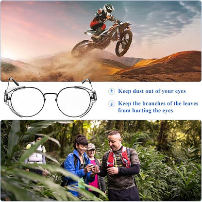 VOSAREA 2 Pairs Glasses Side Safety Glasses Side Flexible Slip on Side Shields for Safety Glasses Fits Small to Large Eyeglasses