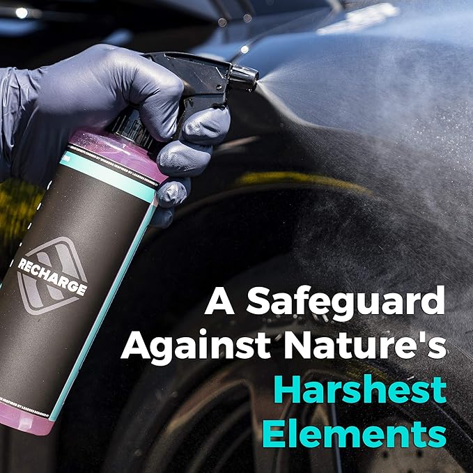 HydroSilex Recharge Car Ceramic Coating - Protective Ultra Hydrophobic Ceramic Detail Spray Replaces Wax & Sealants - DIY Friendly Car Care Products That Provide 6 Months of Protection - 128 Ounces