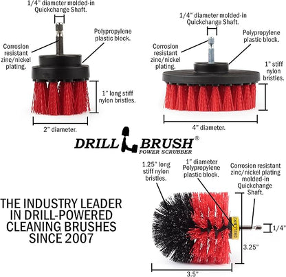 Heavy Duty Nylon Bristle Brush Cleaning Supplies with All Purpose Cleaner Paste, Lemon Lime Scented - Ideal for Deck, Patio, Home Siding, Outdoor Tile, Garage, Stainless Steel - Masonry Scrub Brush