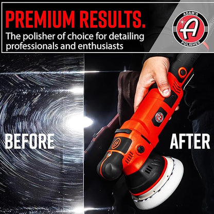 Adam's Polishes SK Pro 15mm Car Polisher Kit 7 Item- Professional Buffer Polisher for Car Detailing | Use W/Car Polish, Polishing Compound, or Car Scratch Remover | Car Wash Clay Bar Ceramic Coating