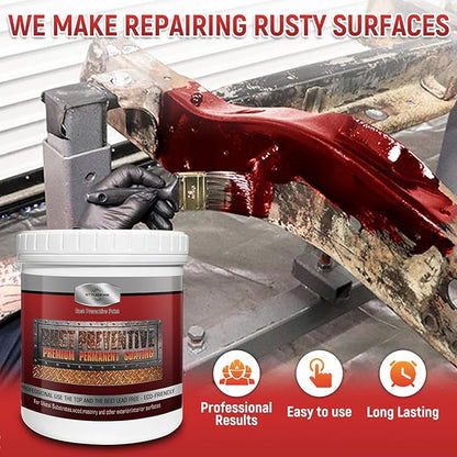 styleonme Water-based metallic paint, Anti-Rust Paint, Red 32 Fl Oz, Metal Primer & Preventive Coating, Rust Preventive Paint, Stop Rust and Corrosion Permanently (High-Gloss)