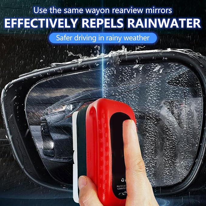 Auiepet Car Glass Oil Film Cleaner, 2026 Upgraded Automotive Oil Film Cleaning Brush for Car Windows, Cars Window Glasses Cleaning Boar with Extra Cleaner, Universal Anti-Rain Fog Glass Brush (2)