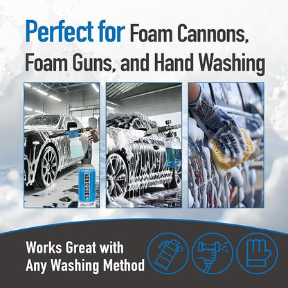 Nanoskin NANO SUDS Foaming Car Wash Shampoo 30 Gallons - Works with Foam Cannon, Foam Gun, Bucket Washes, Car Soap for Pressure Washer | Safe for Cars Trucks, Motorcycles, RVs & More | Fruity Scented