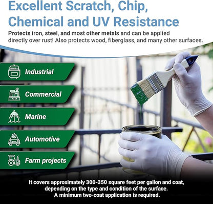 RUST BULLET DuraGrade Color - Green - 1 Quart - Advanced Technology Corrossion Control, Rust Inhibitor & Protective Coating, Exceptional Adhesion, UV Resistant