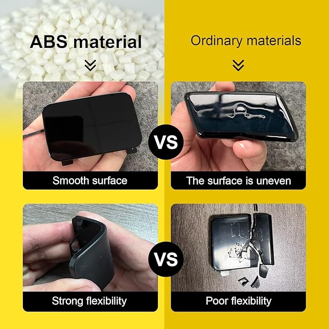 Car Front Bumper Headlight Washer Cover Compatible with BMW 328i 3351 335lS Coupe Convertible 2011-2013 Headlight Washer Nozzles Cover 61677253393 61677253394 Water Spray Cover Unpainted Left