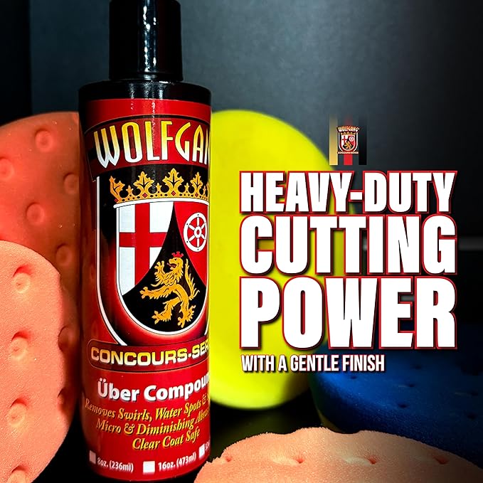Wolfgang Uber Compound 3.0 | High-Performance Cutting Compound | Removes Swirls, Scratches & Oxidation | Restores Paint Clarity & Gloss | WG-5601 | 16 oz