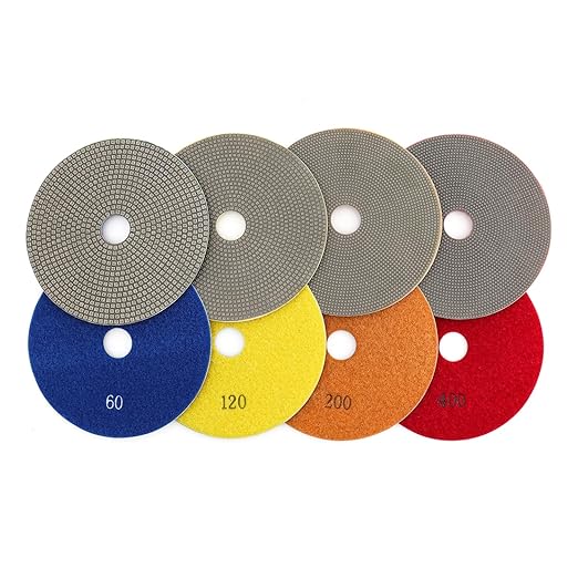HOMESOM 5 Inch Electroplated Diamond Polishing Pads for Stone Ceramic Metals Granite Marble Grinding for Sander Grinder(Grit 200-1pc)