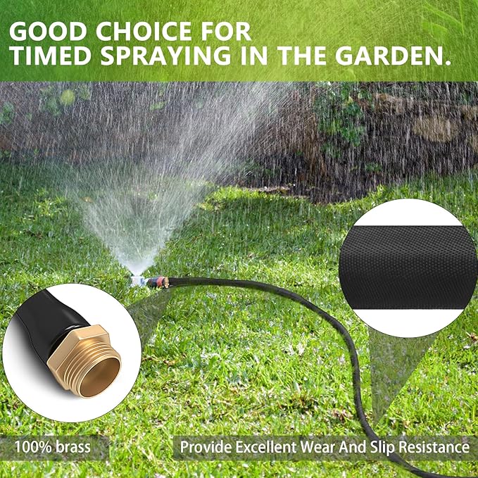 ACOVER Anti-Kink 25FT Non-Expanding Garden Hose, Flexible and Tough, Lightweight and Sturdy for Outdoor, Yard, Lawn, Car Wash, Marine, and Camper Use,and All-Season Use. U.S Standards Brass Fitting