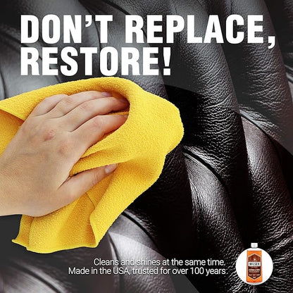 Milsek Vinyl - Leather Cleaner and Conditioner & Microfiber Cleaning Towel, 12-Ounce, LCT-1
