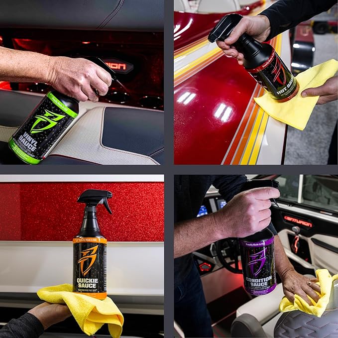 Bling Sauce Boat Cleaning & Detailing Kit for Marine and Automotive, 4-Pack, 20 oz Each