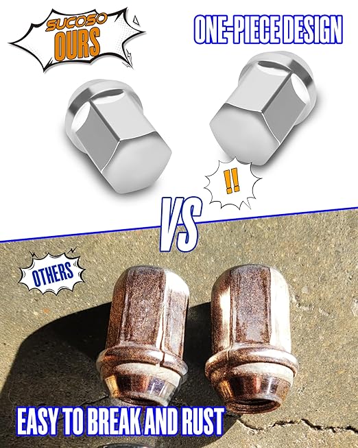 M14x1.5 OEM Lug Nuts for Ram 1500 Jeep Wrangler JL & Grand Cherokee Dodge Charger Chevy Impala Stock Wheels, Set of 20 14mmx1.5 Chrome One-Piece Design Factory Wheel Lug Nut Replace Part No 611-330