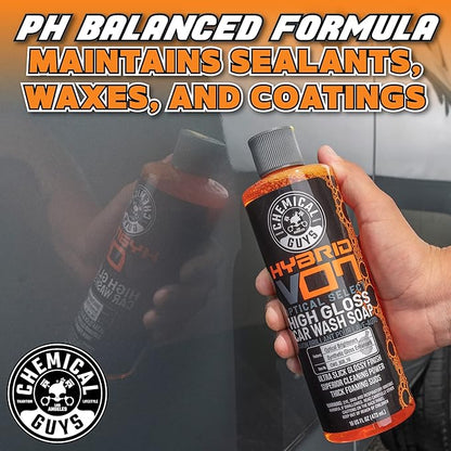 Chemical Guys CWS_808 Hybrid Foaming High Gloss Car Wash Soap (Works with Foam Cannons, Foam Guns or Bucket Washes) Safe for Cars, Trucks, Motorcycles, RVs & More, 128 fl oz (1 Gallon), Orange Scent