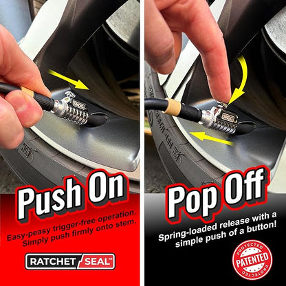 SKÖG Chuck Mates Platinum (1 Pack) Quick-Connect with Patented RatchetSeal Technology for Tire Inflators Open-Type