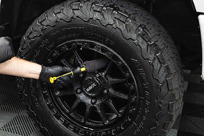 Detail Factory - Wheel Brush Mini with Interchangeable Microfiber Covers - Ultra-Soft Cleaning, Washing and Detailing Wheels, Tires, and Rims - Live Wire