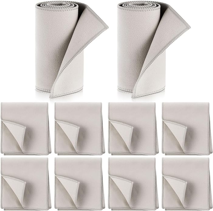 10 Pcs Shine Shoes Cloth Kit Polish Dauber Applicators Cleaning Leather Shoes Boots Microfiber Care Cloths Suede Cleaner
