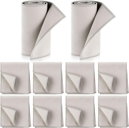10 Pcs Shine Shoes Cloth Kit Polish Dauber Applicators Cleaning Leather Shoes Boots Microfiber Care Cloths Suede Cleaner