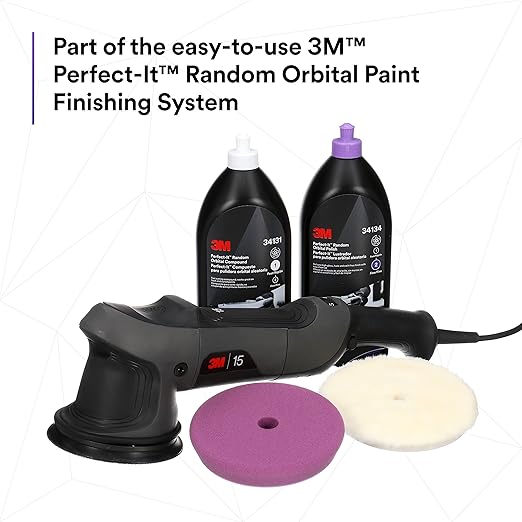 3M Perfect-It Random Orbital Compound, 34131, 1 quart, Fast Cutting Compound for Automotive Buffing & Polishing