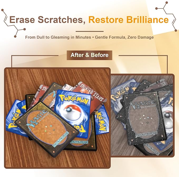 SFTPO Card Care Clean Kit, Card Cleaning and Polishing Restoration with Plastic Case, Trading Card Cleaning Box with Polishing Cream and Cleaning Spray, Suitable for PSA Rated Card Care