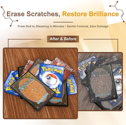 SFTPO Card Care Clean Kit, Card Cleaning and Polishing Restoration with Plastic Case, Trading Card Cleaning Box with Polishing Cream and Cleaning Spray, Suitable for PSA Rated Card Care