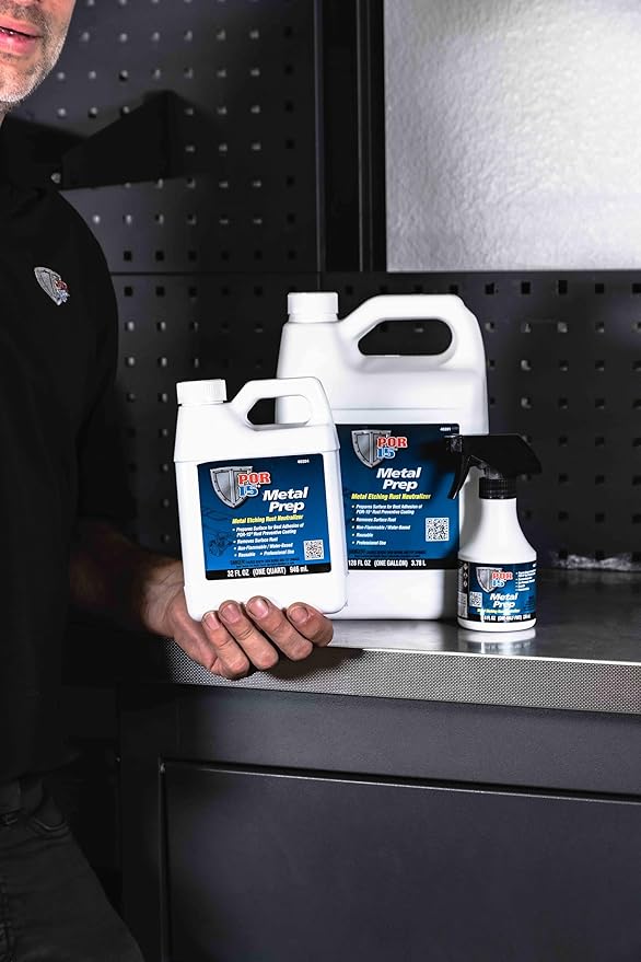 POR-15 Stop Rust Preparation System -Cleaner Degreaser and Metal Prep, Non-flammable and Water-based, 128 Fluid Ounces, 1-gallon each