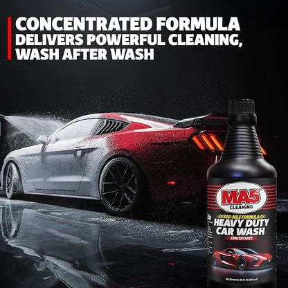 MA5x Car Wash Soap | Concentrated, pH Balanced | High Performance Foaming Car Wash Soap | 32oz Bottle | Pack of 1