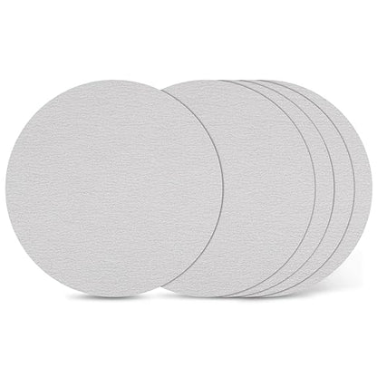 Kozelo 50 Pcs Sanding Discs 5 Inch 600 Grit Hook and Loop Random Orbital Sandpapers Suitable for Drywall Sander Wood Metal Furniture, White